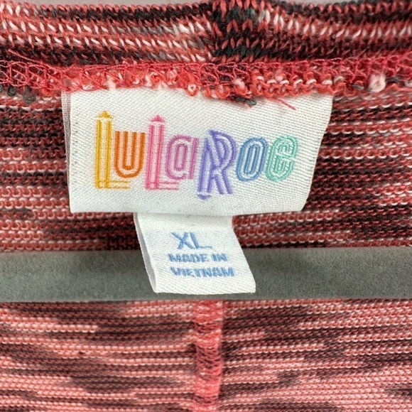 NWT Lularoe Size XL Joy Vest Long Line Sleeveless Duster Cardigan Marled Pink - Picture 5 of 9